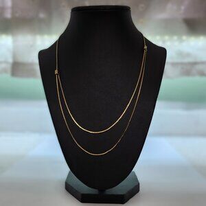 Vintage Gold Toned Sliding Necklace